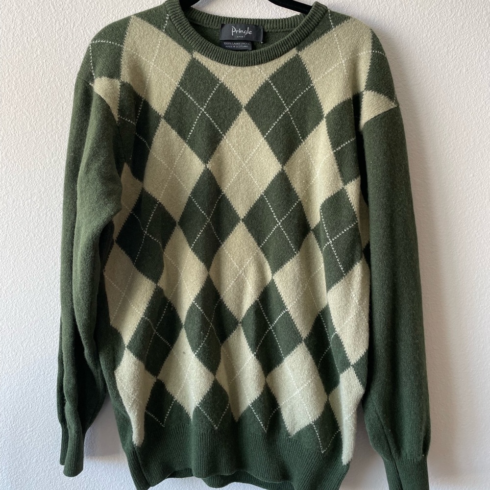 pringle sportswear argyle sweater